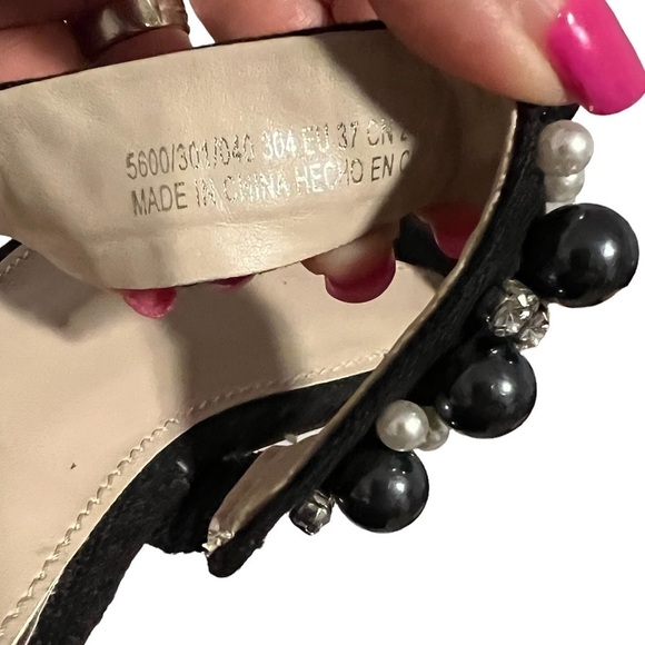 Zara Pearl Slide On Sandals Size 37 - Picture 8 of 8